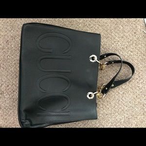 Black and gold Gucci look alike